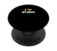 Gay Aunties 2 Zie Omosessuale LGBT Io Amo Le Mie Zie PopSockets PopGrip Adesivo