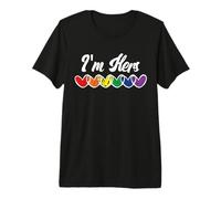 Gay Couple Matching LGBT Im Hers Gay Pride Maglietta Premium