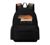 Gay Daddy Bear Flag Zaino per computer portatile per donne e uomini carino borsa a tracolla stampata zaino per viaggi sport lavoro