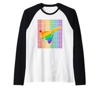 Gay Karate Martial Arts Pride Month LGBT Rainbown Flag Maglia con Maniche Raglan
