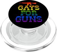Gay per pistole Rainbow Gay Pride Gun Diritti 2 ° emendamento PopSockets PopGrip per MagSafe