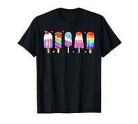 Gay Pride Bandiera LGBT Ghiaccioli Arcobaleno Gelato Uomini Donne Maglietta