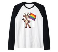 Gay Pride Cervo LGBT Maglia con Maniche Raglan