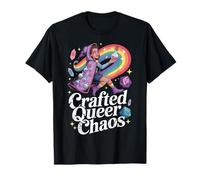 Gay Pride d-20 Gioco di Dadi Mago Rpg Gamer Queer Non Binario Maglietta