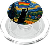 Gay Pride Dog Art Style Starry Night Style LGBTQ Pride Supporto PopSockets PopGrip per MagSafe