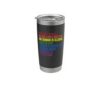 Gay Pride La Scienza È Reale Nero Vite Importanti L'amore è Amore Bicchiere termico in acciaio inox doppia parete