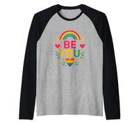 Gay Pride Month Be You Cool Maglietta LGBTQ Maglia con Maniche Raglan