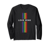 Gay Pride Rainbow Equality Love Vince Strisce Maglia a Manica