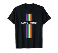 Gay Pride Rainbow Equality Love Vince Strisce Maglietta