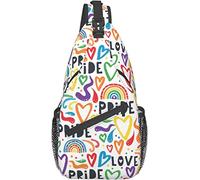 Gay Pride Rainbow LGBT Sling Backpack, Casual Crossbody Shoulder Backpack Sling Bag Chest Daypack for Men Women