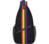 Gay Pride Rainbow LGBT Sling Backpack, Casual Crossbody Shoulder Backpack Sling Bag Chest Daypack for Men Women