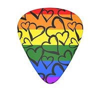 Gay Pride Rainbow Pattern Plettri Chitarra Classica Triangolo Basso Acustico Ed Elettrica Plettri Per Chitarra Per Chitarristi 12 Pezzi