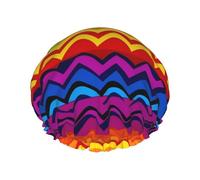 Gay Pride Rainbow Pattern1 cuffia da doccia da donna riutilizzabile a doppio strato cuffia da bagno cuffia per capelli impermeabile fascia elastica da donna spa salone doccia cappelli per capelli