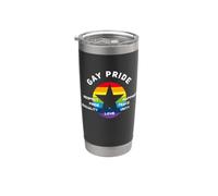 Gay Pride stella arcobaleno tolleranza amore rispetto CSD LBGTQ+ Bicchiere termico in acciaio inox doppia parete