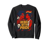 Gay Punk Ribelle Con Orgoglio Arcobaleno Punk Rock Felpa