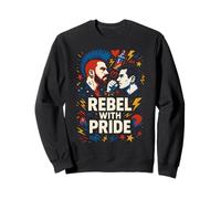 Gay Punk Ribelle Con Orgoglio Arcobaleno Punk Rock Felpa