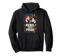 Gay Punk Ribelle Con Orgoglio Arcobaleno Punk Rock Felpa con Cappuccio