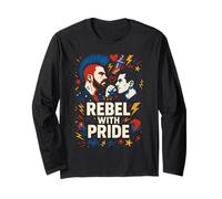 Gay Punk Ribelle Con Orgoglio Arcobaleno Punk Rock Maglia a Manica