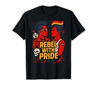 Gay Punk Ribelle Con Orgoglio Arcobaleno Punk Rock Maglietta