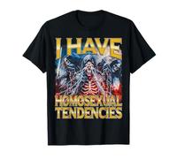 Gay Tendencies 80s Horror Bootleg Hard Skeleton Meme Maglietta