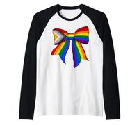 Gay Transgender Intersessuale Intersessuale Orgoglio Arcobaleno Bandiera Ragazza Maglia con Maniche Raglan
