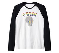 Gaylien Citazione Spazio Orgoglio Sessuale Orientamento Asessuale Alien Maglia con Maniche Raglan