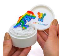 Gaynimals Dex The T-Rex - Legends & Lore Series, giocattolo articolato stampato in 3D, animale sensoriale da scrivania per adulti e bambini, pronto da regalare in custodia da collezione con adesivo