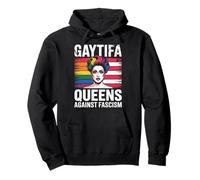 Gaytifa Drag Queens Contro Il fascismo resistere a nessun re LGBTQ Felpa con Cappuccio