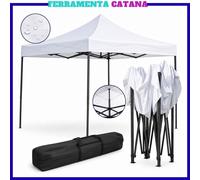 gazebo 3x3 pieghevole impermeabile bianco richiudibile robusto da giardino fiera
