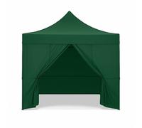 Gazebo 3x4,5 completo colore verde con 4 pareti laterali e chiusura