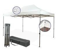 Gazebo 3x4,5 mt Pieghevole Impermeabile Da Esterno, Struttura Resistente in Acciaio, Richiudibile a Fisarmonica, Con Sacca Per il Trasporto, Copertura in Poliestere | Gazebo Pop-up Portatile Robusto