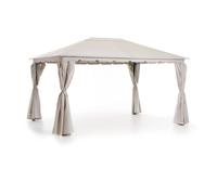 Gazebo Roma 3x4 Metri in Ferro Colore Telo Ecru
