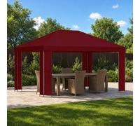 vidaXL Gazebo 4 x 3 m Bordeaux poliestere e acciaio 190, giardino e terrazza, concetti di design industriale per ambienti urbani con materiali sostenibili, soluzioni personalizzabili in stile moderno