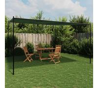 vidaXL Gazebo 4 x 3,98 x 2,67 m Verde Poliestere e Acciaio,