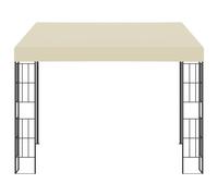 Gazebo a Parete 3x3 m Crema in Tessuto