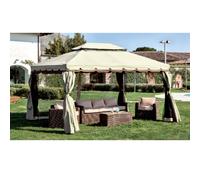 Gazebo Adventure 3x4x2,7 m in alluminio e teli in poliestere da giardino esterno
