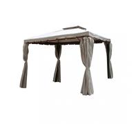 Gazebo Avana 3x3 m in Alluminio Nero