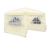 Gazebo bianco in tessuto oxford con chiusure laterali 3x3 mt
