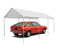 GAZEBO CAR PORT MT.3X6 IN ACCIAIO CON TOP 140GR/MQ ARREDO GIARDINO