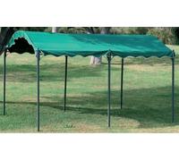 GAZEBO CAR PORT TUNNEL PER AUTO CM. 300x400 VERDE MT. 3X4 TOP 180 GR/MQ