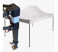 Gazebo certificato IGNIFUGO pieghevole acciaio portatile estendibile richiudibile estensibile per fiere eventi stand chiosco tenda tendone mercato mercatino (laterali esclusi) (Bianco, 2x3m)