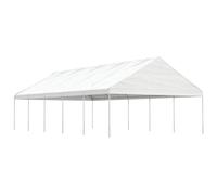 Gazebo con tetto bianco 11,15x5,88x m parasole in polietilene da esterno, tetto, tenda, arredamento da esterno, forniture per la casa, decorazione White