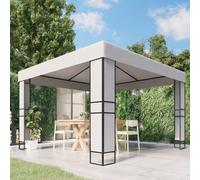 vidaXL Gazebo con Tetto Doppio 3 x 3 m Bianco
