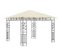 Gazebo con Zanzariera 3x3x2,73 m Crema 180 g/m²