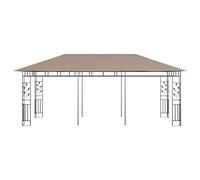 Gazebo Con Zanzariera 3x3x2,73 M Grigio Talpa