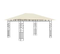 Gazebo con Zanzariera 4x3x2,73 m Crema 180 g/m²