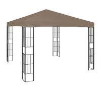 Gazebo da esterno 3x3 m TaupeParasol, tenda, mobili da esterno, forniture per la casa da esterno, decorazione Moi