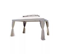 GAZEBO DA ESTERNO RETTANGOLARE SOLARIA "NEBRASKA" IN ALLUMINIO ECRU' 3X4 MT