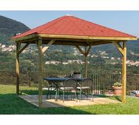 Gazebo da Giardino 3,15x3,15m in Legno Etna