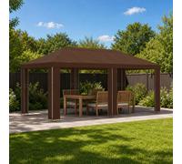 vidaXL Gazebo da giardino 6 x 3 m marrone poliestere e acciaio 190, giardino e terrazza, stile industriale, design moderno, atmosfera accogliente, spazio urbano, soluzioni sostenibili, layout creativi